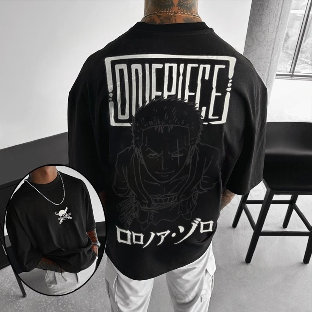Zoro Anime Merchandise - Camiseta de una pieza para hombre